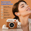 Auriculares inalambricos retro con pantalla